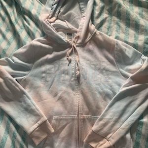 Pink zip up hoodie